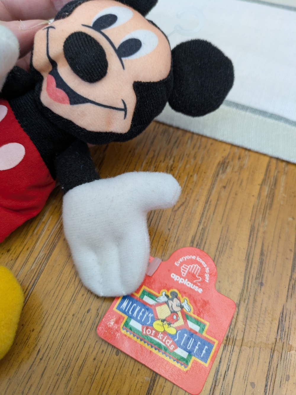 90's Disney Mickey Mouse Plush - Black, Red, White, Yellow